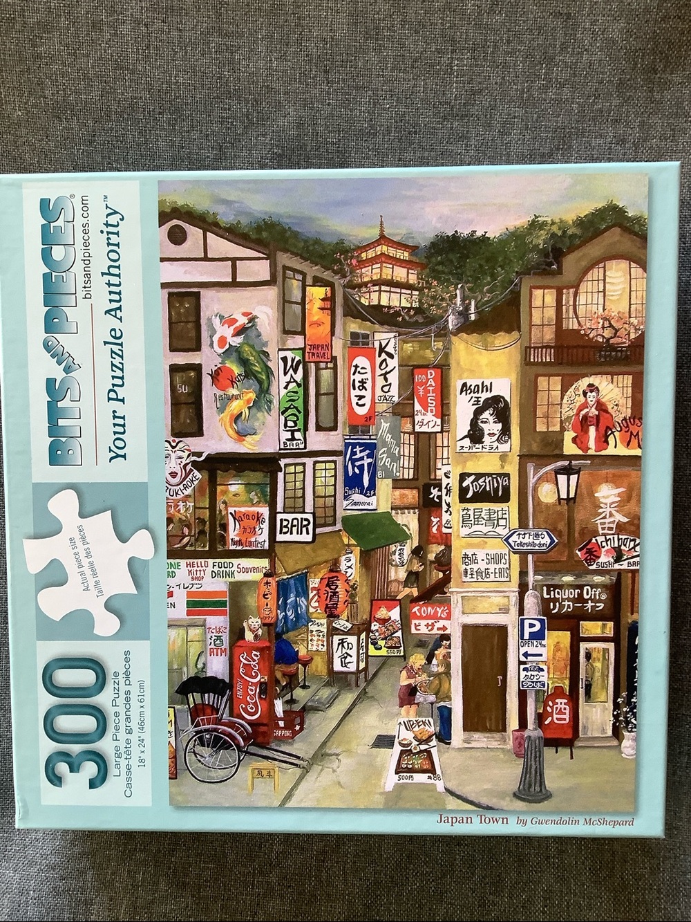 Bits and Pieces 300-Piece Jigsaw Puzzle Japan Town by Gwendolin McShepard